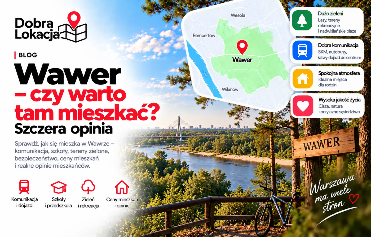 Wawer – zielona dzielnica Warszawy z lasami i domami jednorodzinnymi